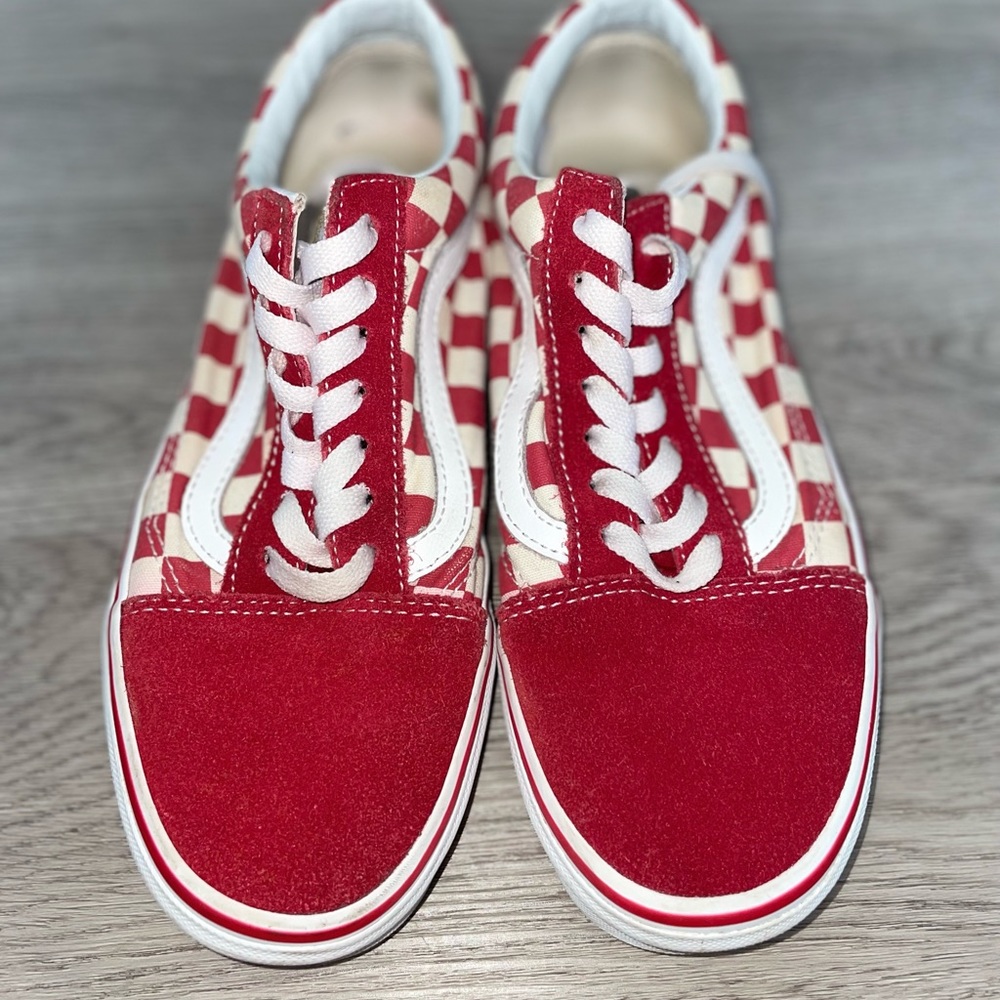 Red Checkered Vans